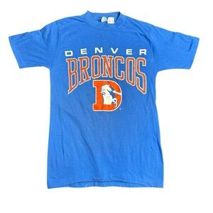 Vintage 90s Denver Broncos Blue T-Shirt